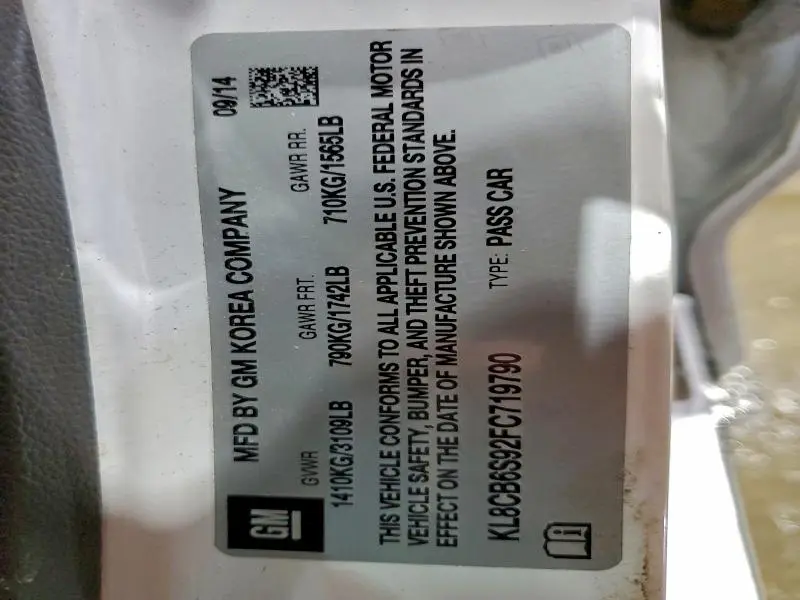 2015 CHEVROLET SPARK LS  