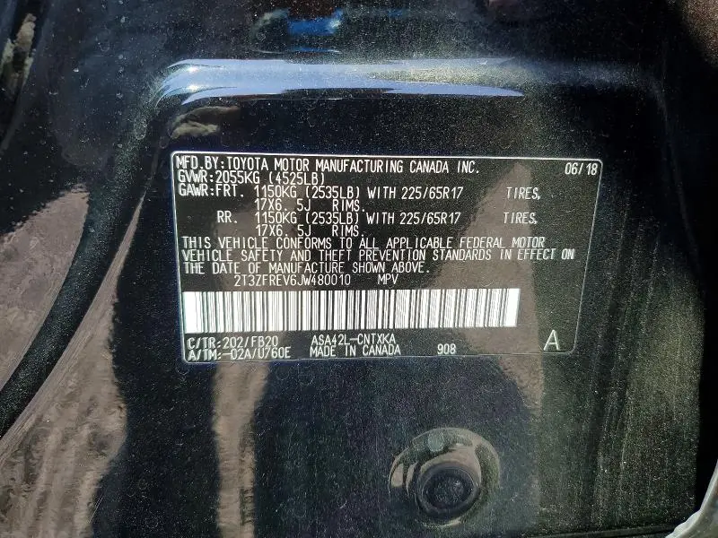 2018 TOYOTA RAV4 LE  
