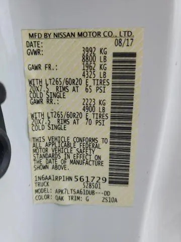 2017 NISSAN TITAN XD S  