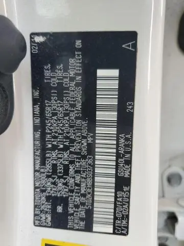 2011 TOYOTA HIGHLANDER BASE  