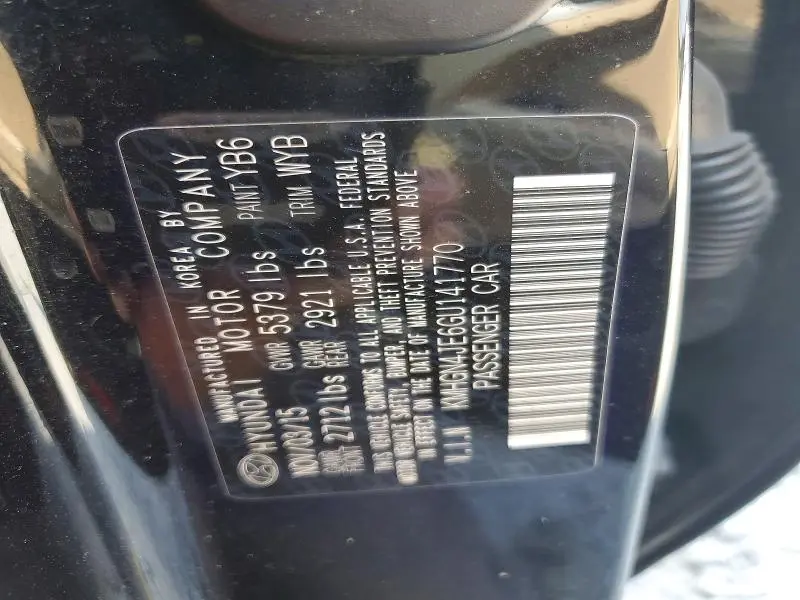 2016 HYUNDAI GENESIS 3.8L  