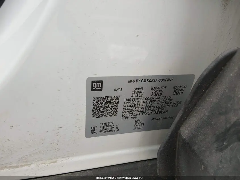 2025 CHEVROLET TRAX FWD LS