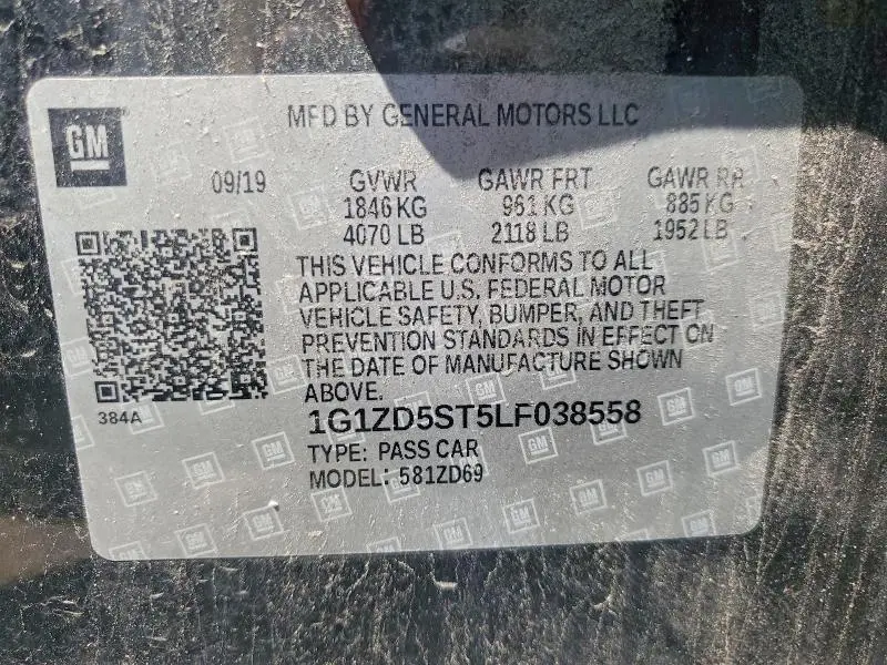 2020 CHEVROLET MALIBU LT  