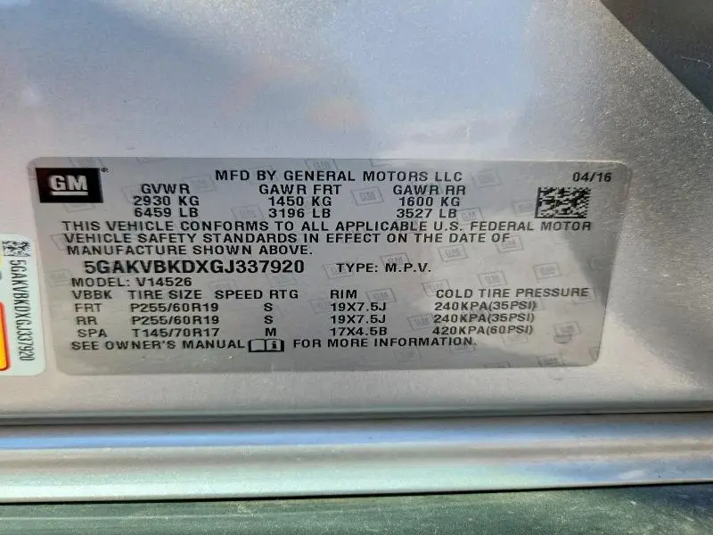 2016 BUICK ENCLAVE   