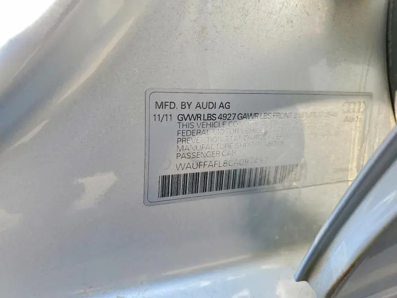 2012 AUDI A4 PREMIUM PLUS  