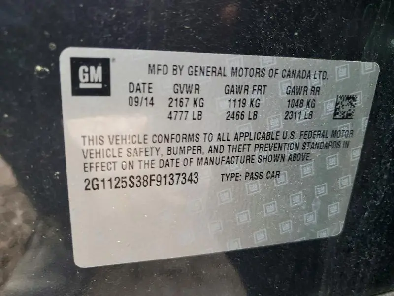 2015 CHEVROLET IMPALA LT  