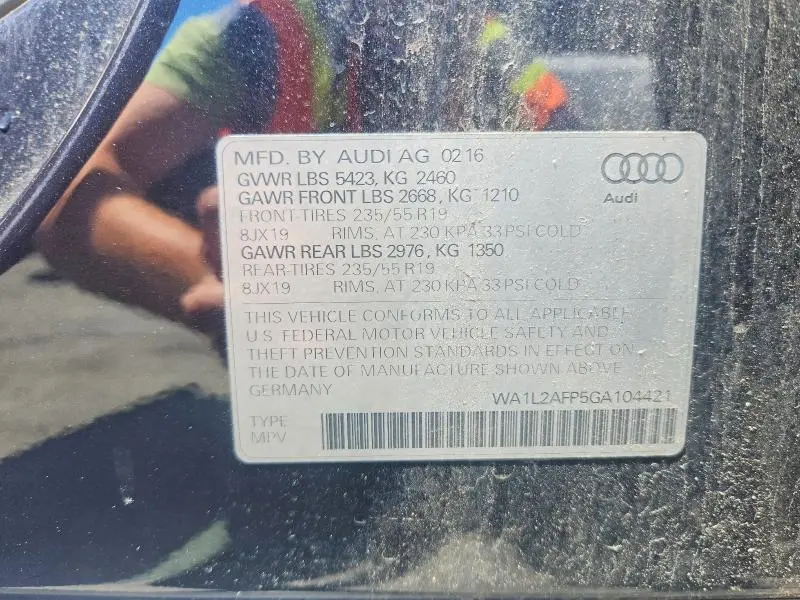 2016 AUDI Q5 PREMIUM PLUS  
