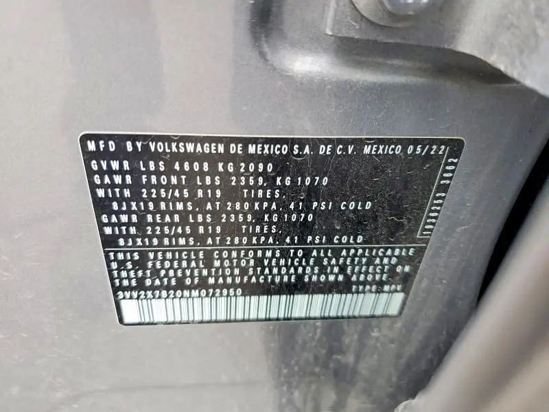 2022 VOLKSWAGEN TAOS SEL  