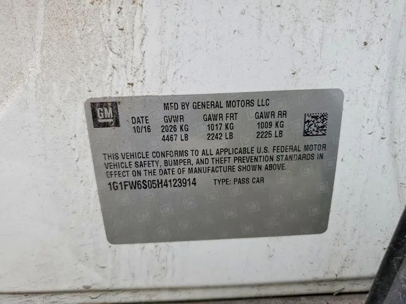 2017 CHEVROLET BOLT EV LT  