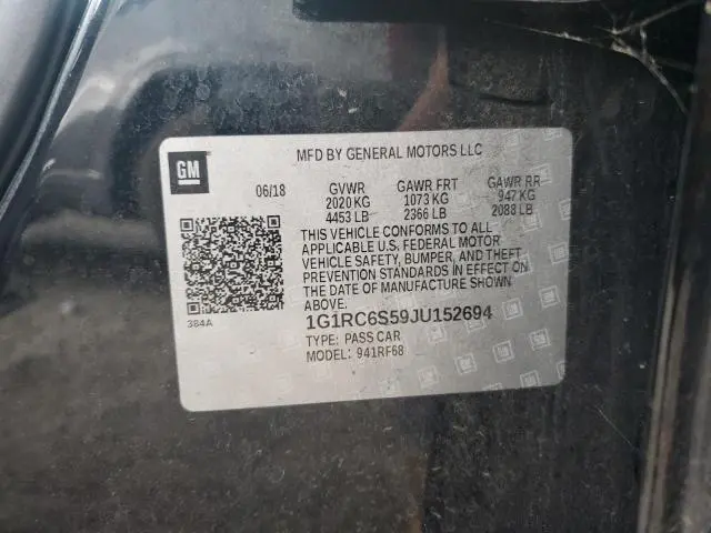 2018 CHEVROLET VOLT LT  