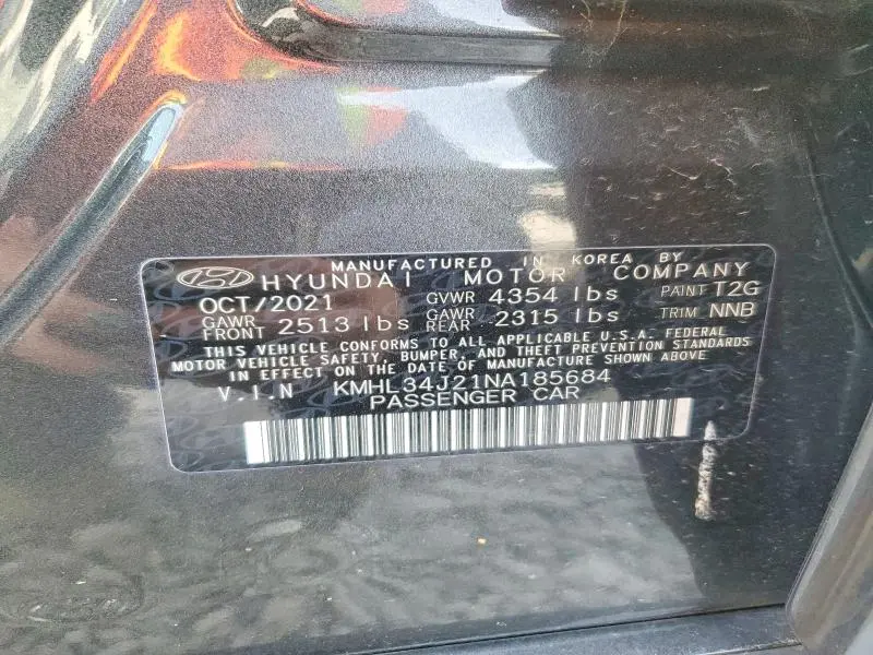 2022 HYUNDAI SONATA LIMITED  