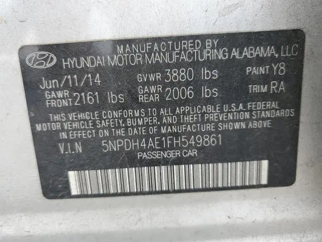 2015 HYUNDAI ELANTRA SE  