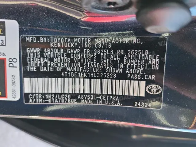 2017 TOYOTA CAMRY LE