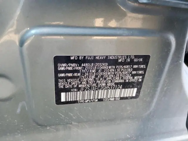 2016 SUBARU FORESTER 2.5I PREMIUM  