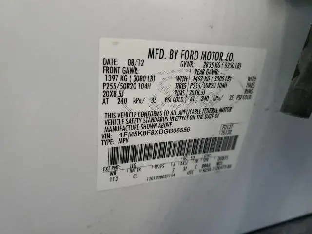 2013 FORD EXPLORER LIMITED  