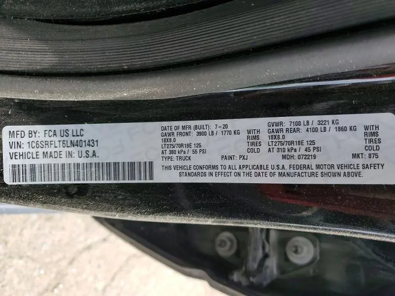 2020 RAM 1500 REBEL  