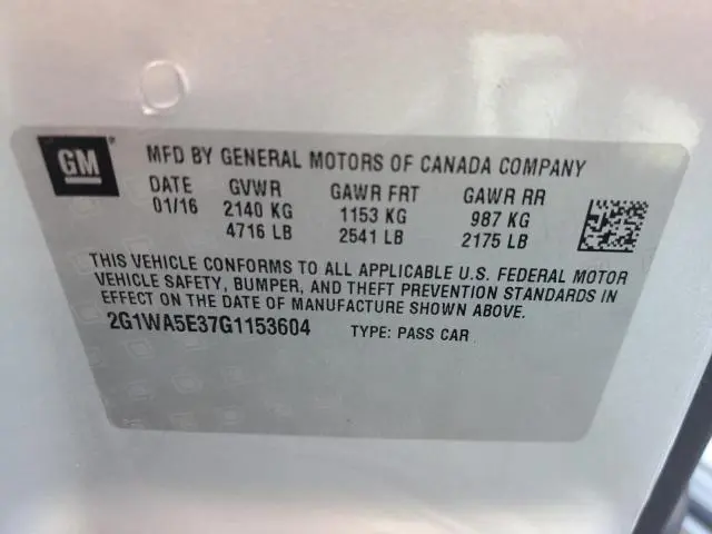 2016 CHEVROLET IMPALA LIMITED LS  