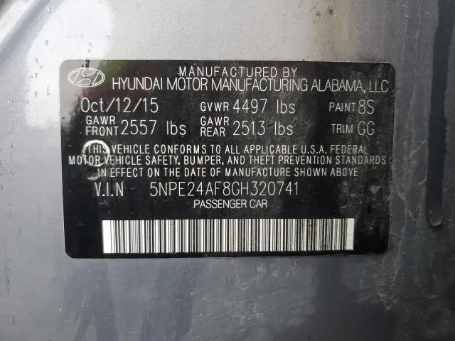 2016 HYUNDAI SONATA SE  