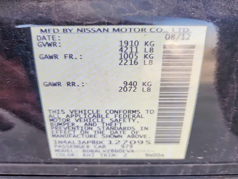 2013 NISSAN ALTIMA 2.5  