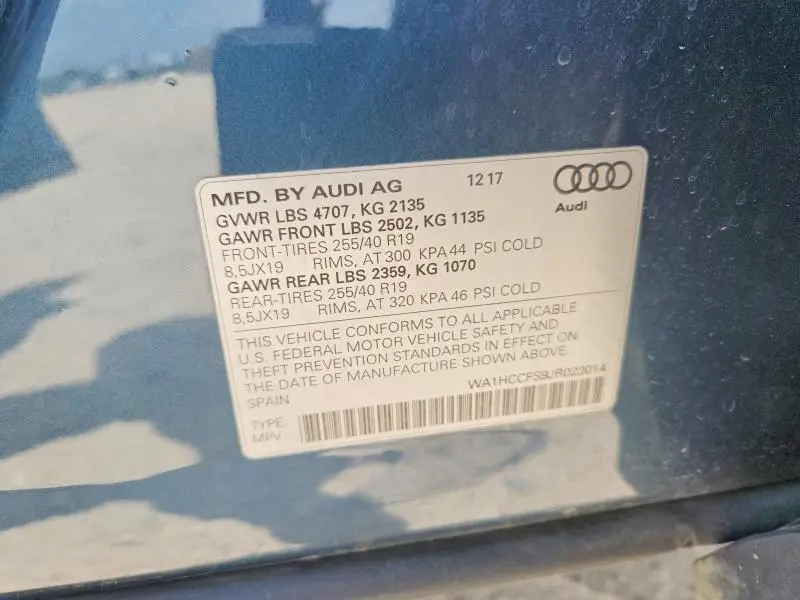 2018 AUDI Q3 PREMIUM PLUS  