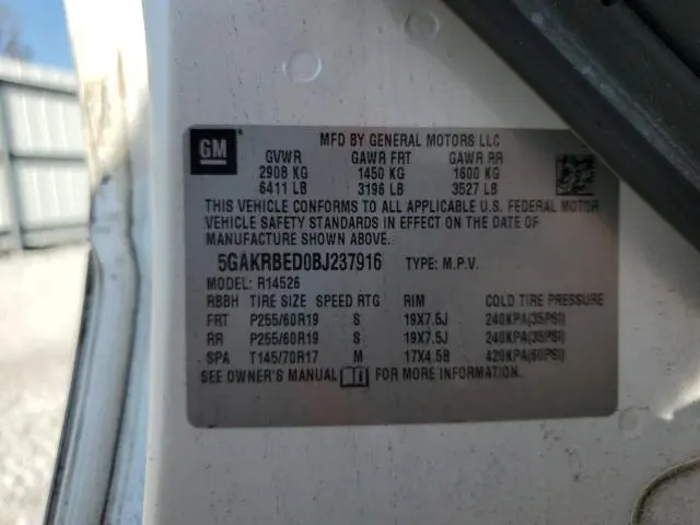 2011 BUICK ENCLAVE CXL  