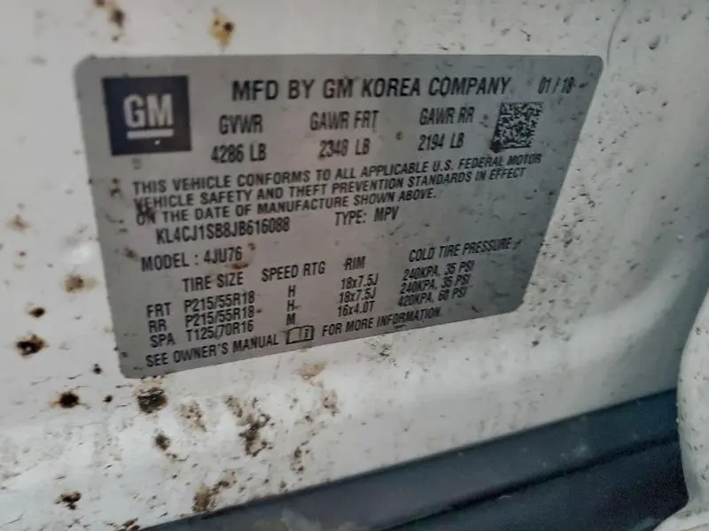 2018 BUICK ENCORE SPORT TOURING  