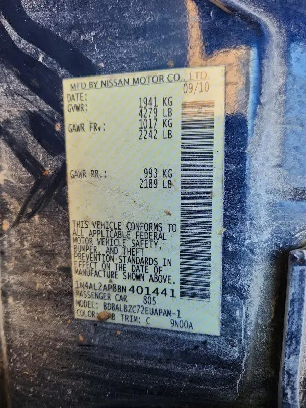 2011 NISSAN ALTIMA 2.5  