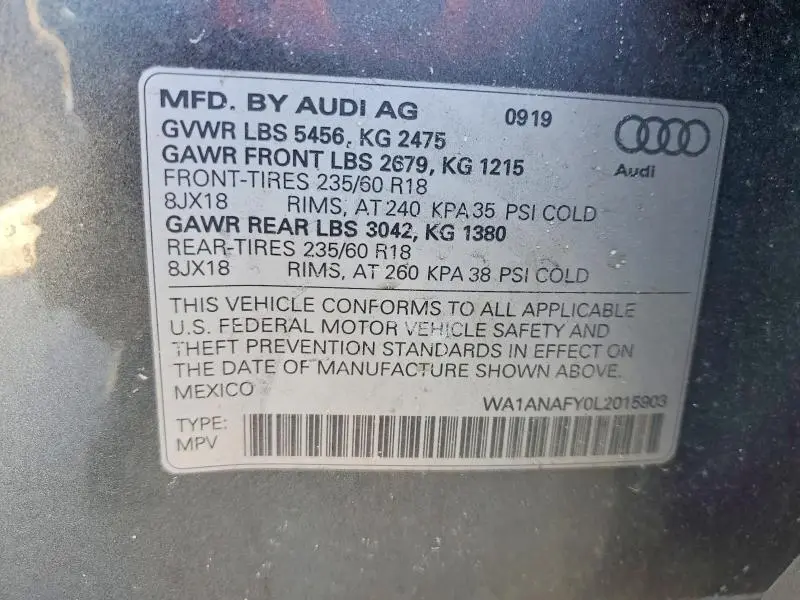 2020 AUDI Q5 PREMIUM  