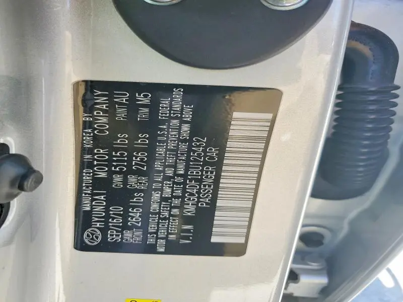 2011 HYUNDAI GENESIS 4.6L  