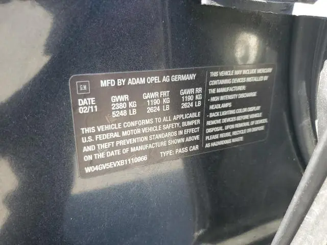 2011 BUICK REGAL CXL