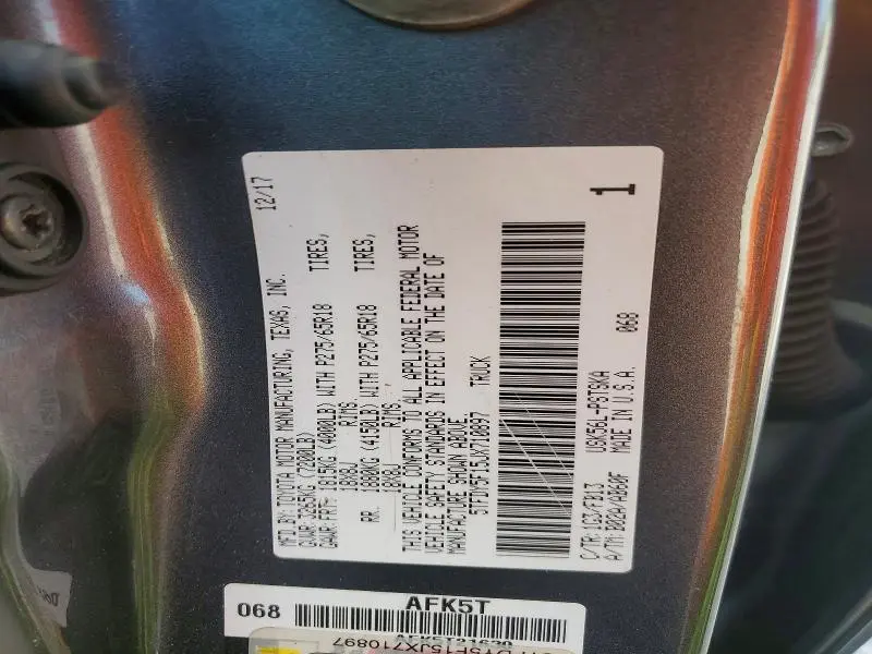 2018 TOYOTA TUNDRA CREWMAX SR5  