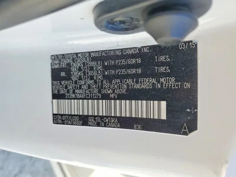 2015 LEXUS RX 350 BASE  