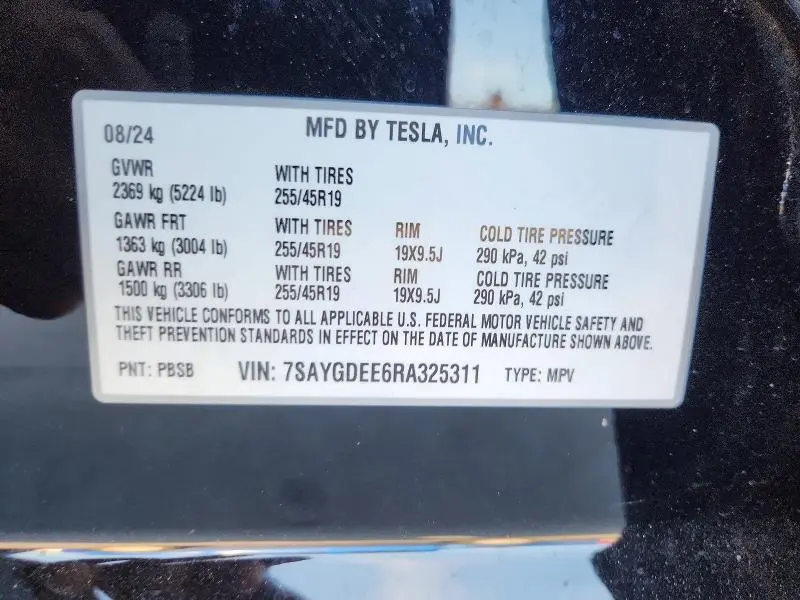 2024 TESLA MODEL Y   