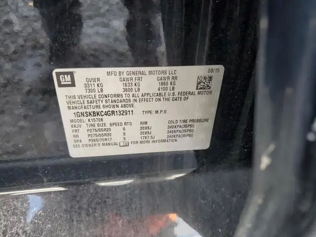 2016 CHEVROLET TAHOE K1500 LT  