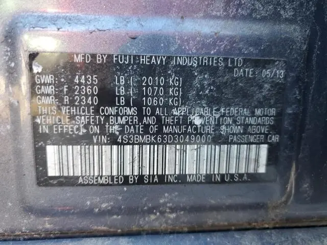 2013 SUBARU LEGACY 2.5I LIMITED  