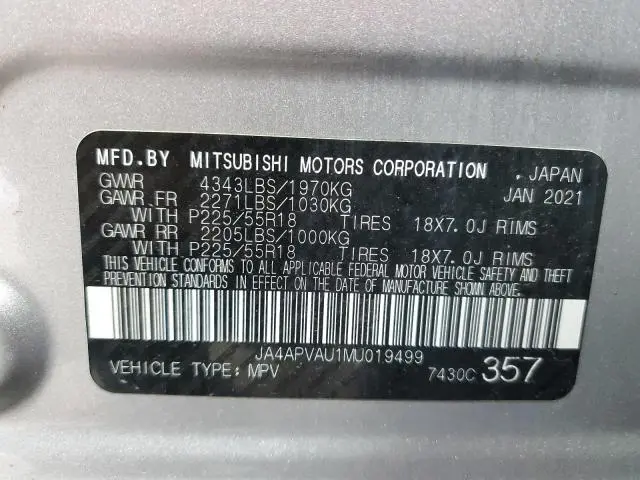 2021 MITSUBISHI OUTLANDER SPORT SE