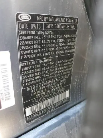 2016 LAND ROVER RANGE ROVER SPORT SE  