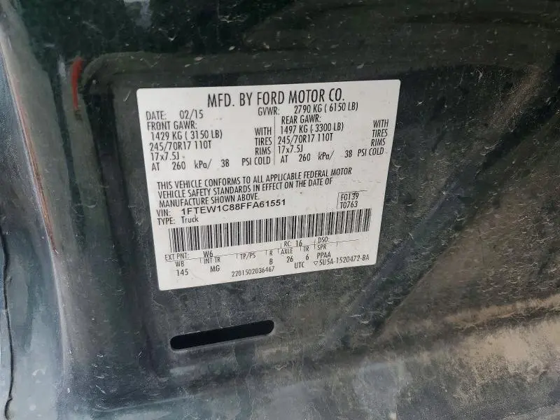 2015 FORD F150 SUPERCREW  
