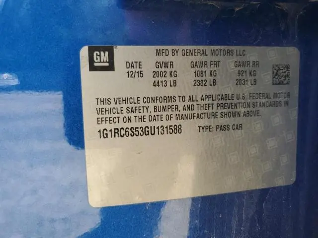 2016 CHEVROLET VOLT LT  