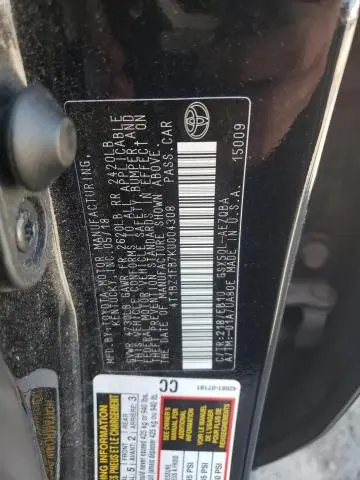 2019 TOYOTA AVALON XLE  