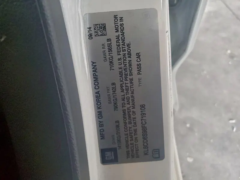 2015 CHEVROLET SPARK 1LT  