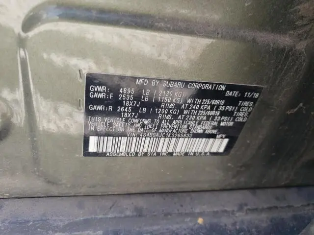 2019 SUBARU OUTBACK 2.5I LIMITED  