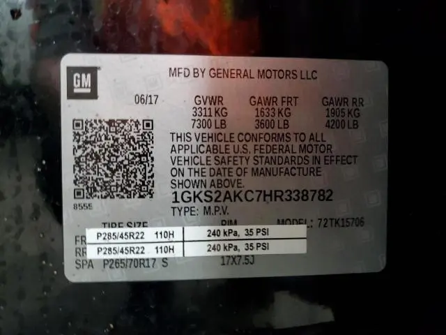 2017 GMC YUKON SLE  