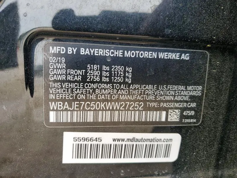 2019 BMW 540   