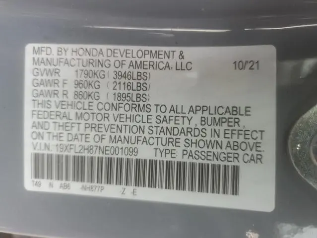 2022 HONDA CIVIC SPORT