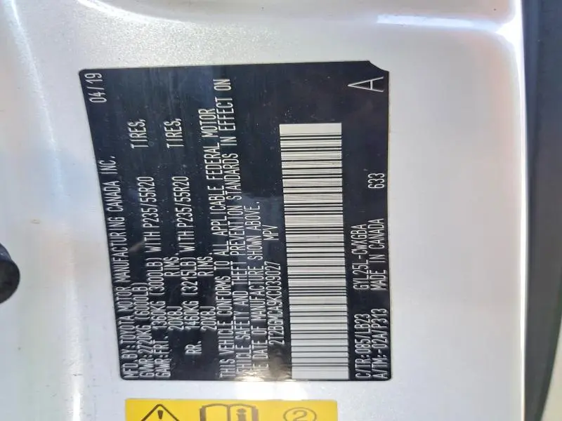 2019 LEXUS RX 450H BASE  