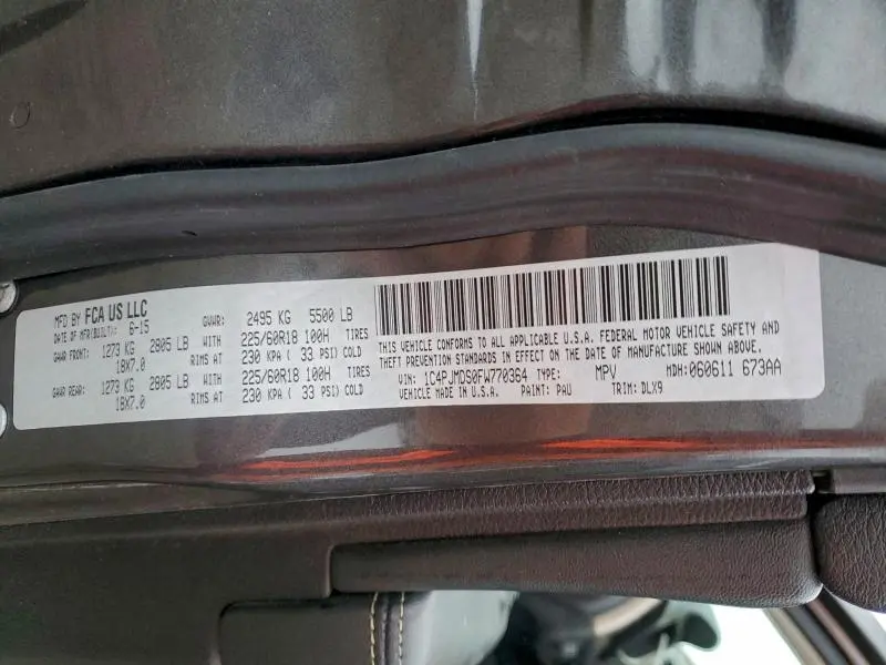 2015 JEEP CHEROKEE LIMITED  