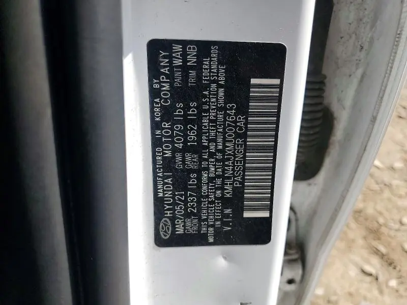2021 HYUNDAI ELANTRA LIMITED  