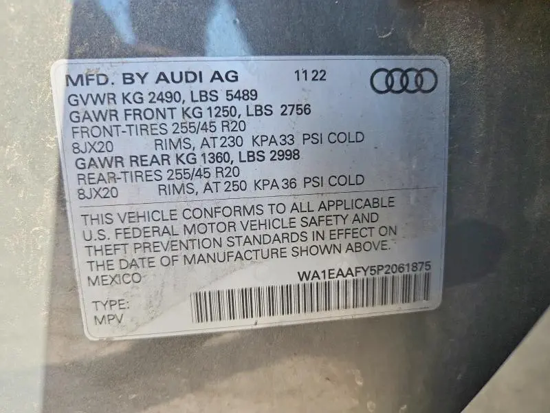 2023 AUDI Q5 PREMIUM PLUS 45  