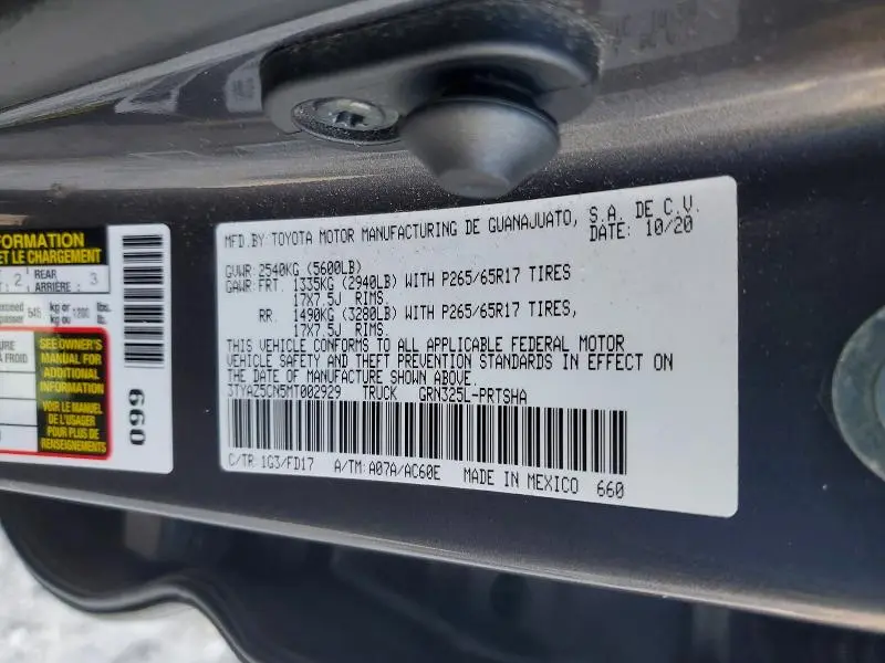 2021 TOYOTA TACOMA DOUBLE CAB  